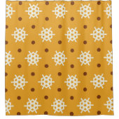 Gele sneeuwvlok Stippen Douchegordijn (Voorkant)