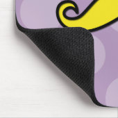 Gele snor, Curl Mustache, Stache, Polka Dots Muismat (Hoek)