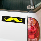 Gele Snorbumpersticker Bumpersticker (Op Truck)
