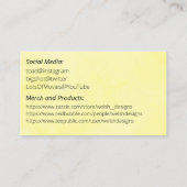 Gele sociale introductie callingcard-tractor visitekaartje (Achterkant)