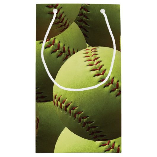 Gele sofballetjes overal klein cadeauzakje (Achterkant)