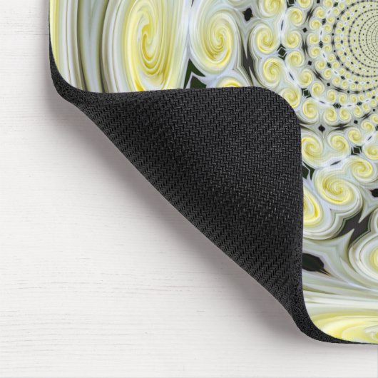 Gele Soft Cloud Swirl Mousepad Muismat (Hoek)