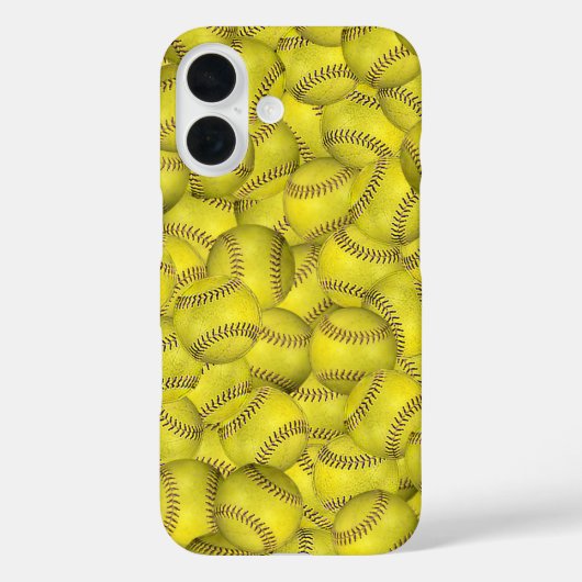 Gele softbal achtergrond Case-Mate iPhone case (Achterkant)