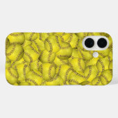 Gele softbal achtergrond Case-Mate iPhone case (Achterkant (horizontaal))