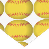 Gele Softbal Korte Tafelloper (Hoek)