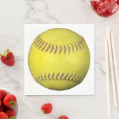 Gele softbal op wit servet (Insitu)