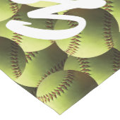 Gele Softball Banner Korte Tafelloper (Hoek)