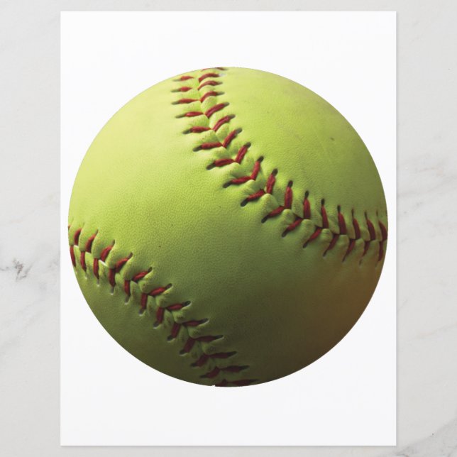 Gele Softball Blank Cutout (Voorkant)