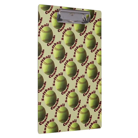 Gele Softball Coach Klembord (Rechts)