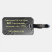 Gele Softball Custom Bagagelabel (Achterkant horizontaal)