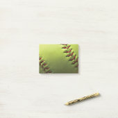 Gele Softball Fade to Black Post-it® Notes (Op bureau)