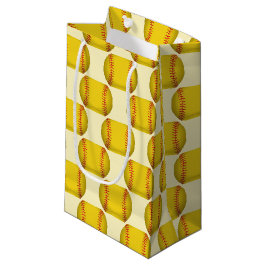 Gele Softball Klein Cadeauzakje