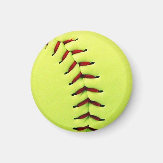 Gele softball magneet (Voorkant)