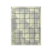 Gele Softball Multiball Calendar Blank Notitieblok (Linkerzijde)