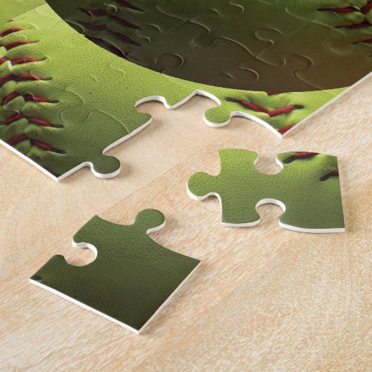 Gele Softball Multiple Balls Layered Legpuzzel (Zijkant)