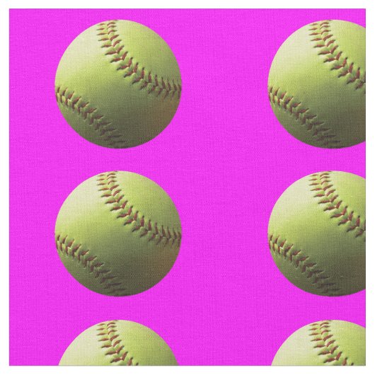 Gele softball op roze stof (Close Up)