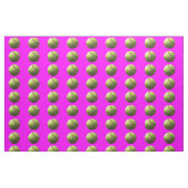 Gele softball op roze stof (Fat Quarter)