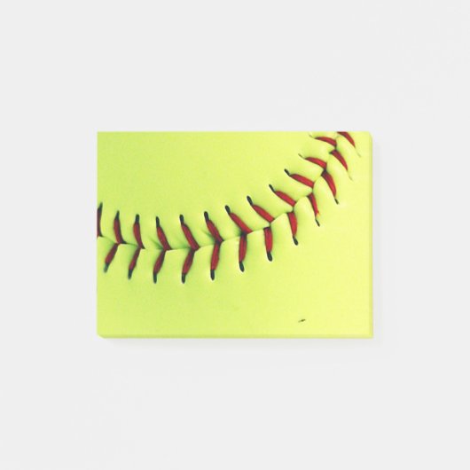 Gele softball post-it® notes (Voorkant)