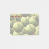 Gele Softball Post-it® Notes (Voorkant)