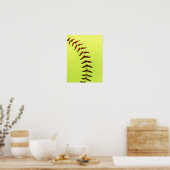 Gele softball poster (Keuken)