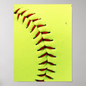 Gele softball poster (Voorkant)