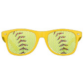 Gele softball retro zonnebril (Voorkant)