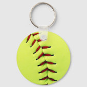 Gele softball sleutelhanger (Voorkant)