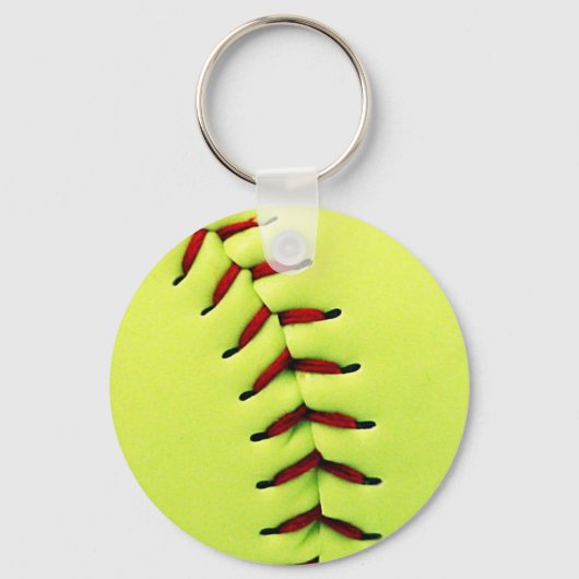 Gele softball sleutelhanger (Voorkant)