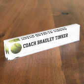 Gele Softball Sports Naambordje (Zijkant)