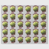 Gele Softball Super Star Cadeaupapier (Vlak)