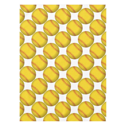Gele Softball Tafelkleed (Voorkant)