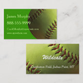 Gele Softball Visitekaartje (Voorkant / Achterkant)