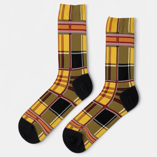 gele sokken met een ruitpatroon (Links)