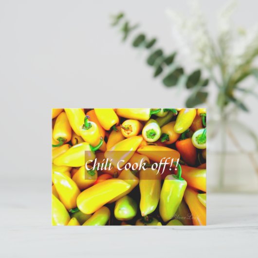 Gele Spaanse pepers Briefkaart (Staand voorkant)