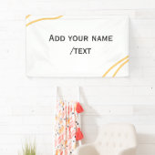 Gele Spaanse rand naam bericht tekstregels Spandoek (Insitu)