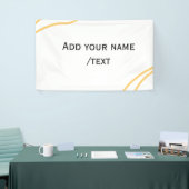 Gele Spaanse rand naam bericht tekstregels Spandoek (Beurs)