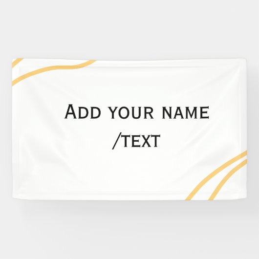Gele Spaanse rand naam bericht tekstregels Spandoek (Horizontaal)
