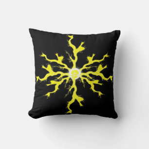 Gele spark Lightning Pillow Kussen