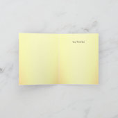 Gele Sparkle Jewel doop dank je kaart (Binnen)