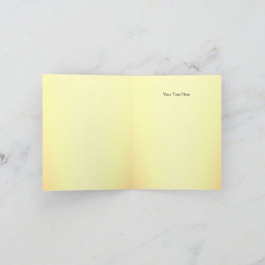 Gele Sparkle Jewel doop dank je kaart (Binnen)