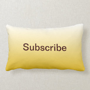 Gele speciale actie Abonneer Button Pillow Kussen
