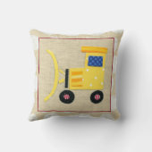 Gele Speelgoed Bulldozer Truck van Chariklia Zarri Kussen (Achterkant)