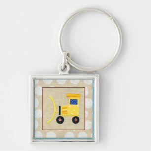 Gele Speelgoed Bulldozer Truck van Chariklia Zarri Sleutelhanger