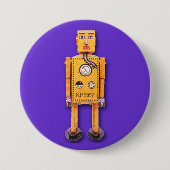 Gele Speelgoed Robot Round Button (Voorkant)