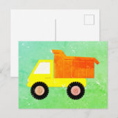 Gele Speelgoed vrachtwagen noodlijdend Briefkaart (Voorkant / Achterkant)