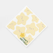 Gele speelse Star thema party servetten (Hoek)