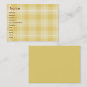 Gele speldenknop - Chubby Visitekaartje (Voorkant / Achterkant)