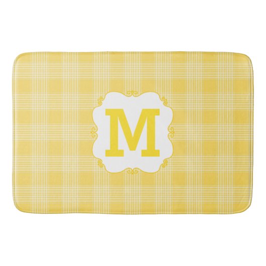Gele speldenmonogrammed Bath Mat (Voorkant)