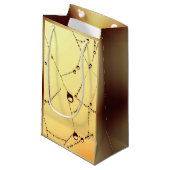 Gele spiderweb cadeauzak klein cadeauzakje (Voorkant Gekanteld)