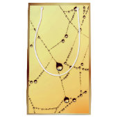 Gele spiderweb cadeauzak klein cadeauzakje (Voorkant)